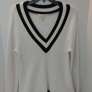 Michael Kors v-neck Varsity Sweater Size Medium